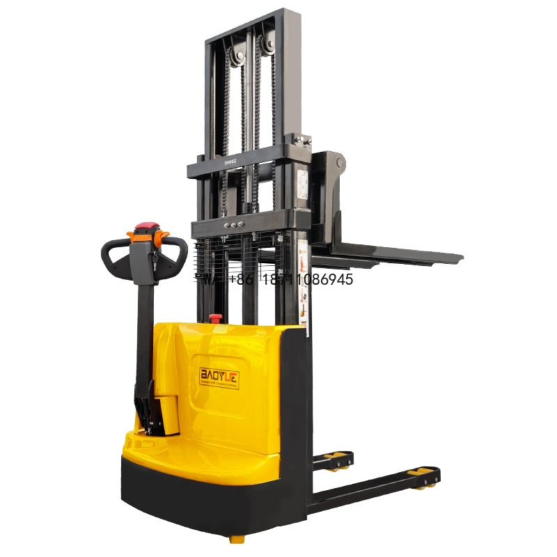 Hydraulic Car Lift - Fully-walkie-Electrical Forklift 2 Tons Stacking Truck