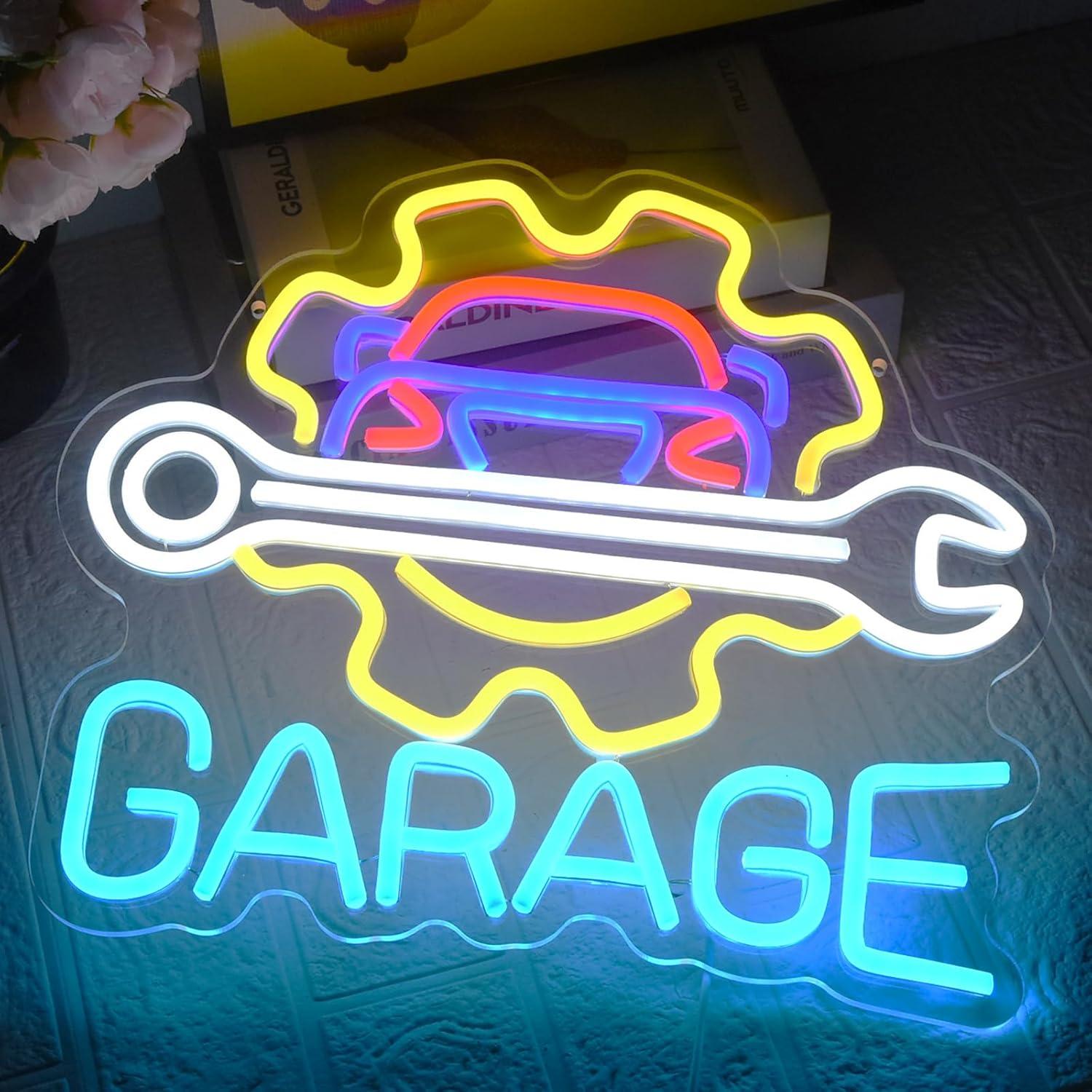 Garage Neon Sign USB Powered L - Auto Repair Shop 评论和价格