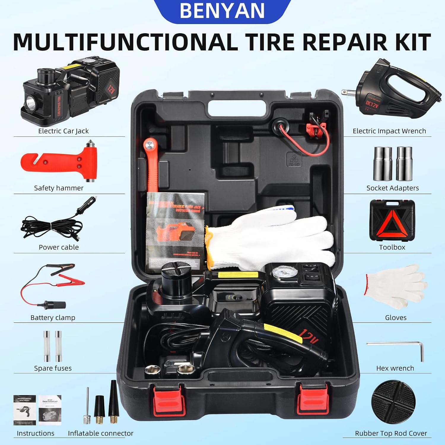 Electric Car Jack kit 5 Ton 12 - Hydraulic Car Lift 评论和价格