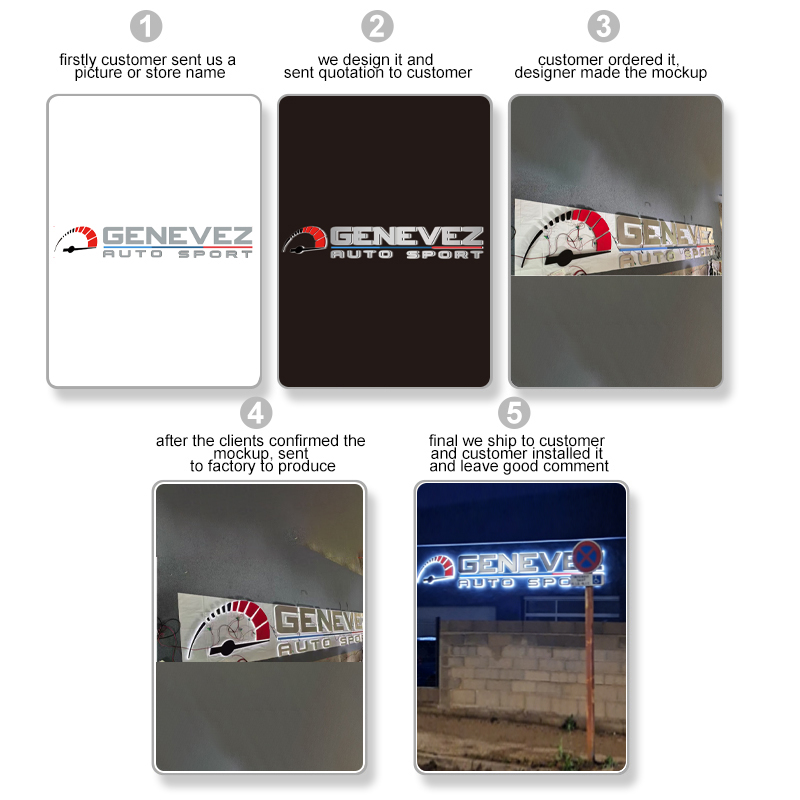 Custom 3D Backlit Metal Letter - Auto Repair Shop Logo 评论和价格