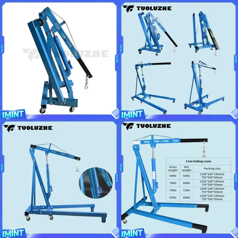 2-ton Foldable Blue Car Engine - Hydraulic Car Lift 评论和价格